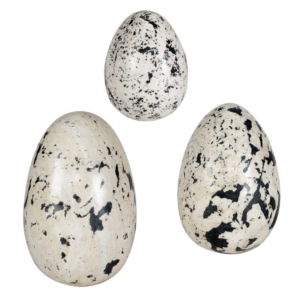 Uttermost Nest Trio Indoor-Outdoor Stone Eggs - Set of 3