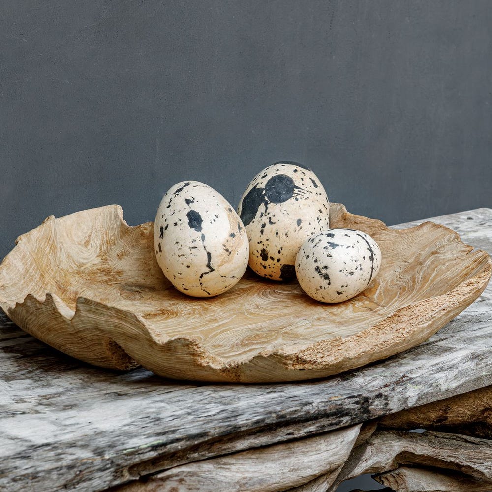 Uttermost Nest Trio Indoor-Outdoor Stone Eggs - Set of 3