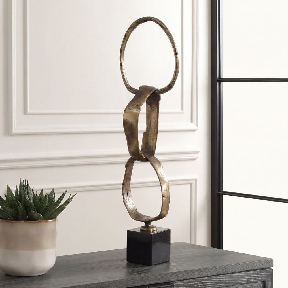 Uttermost Loopform Brass Ring Sculpture