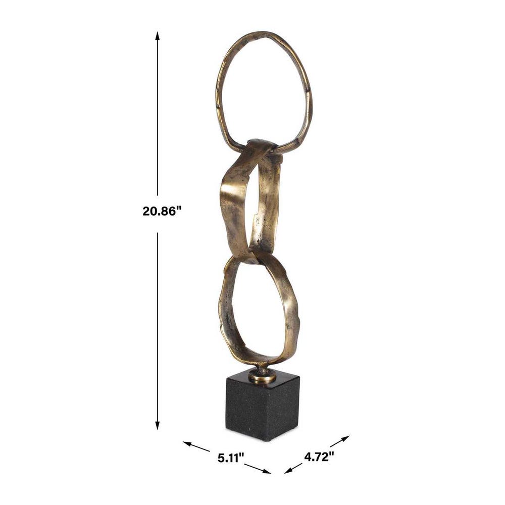 Uttermost Loopform Brass Ring Sculpture