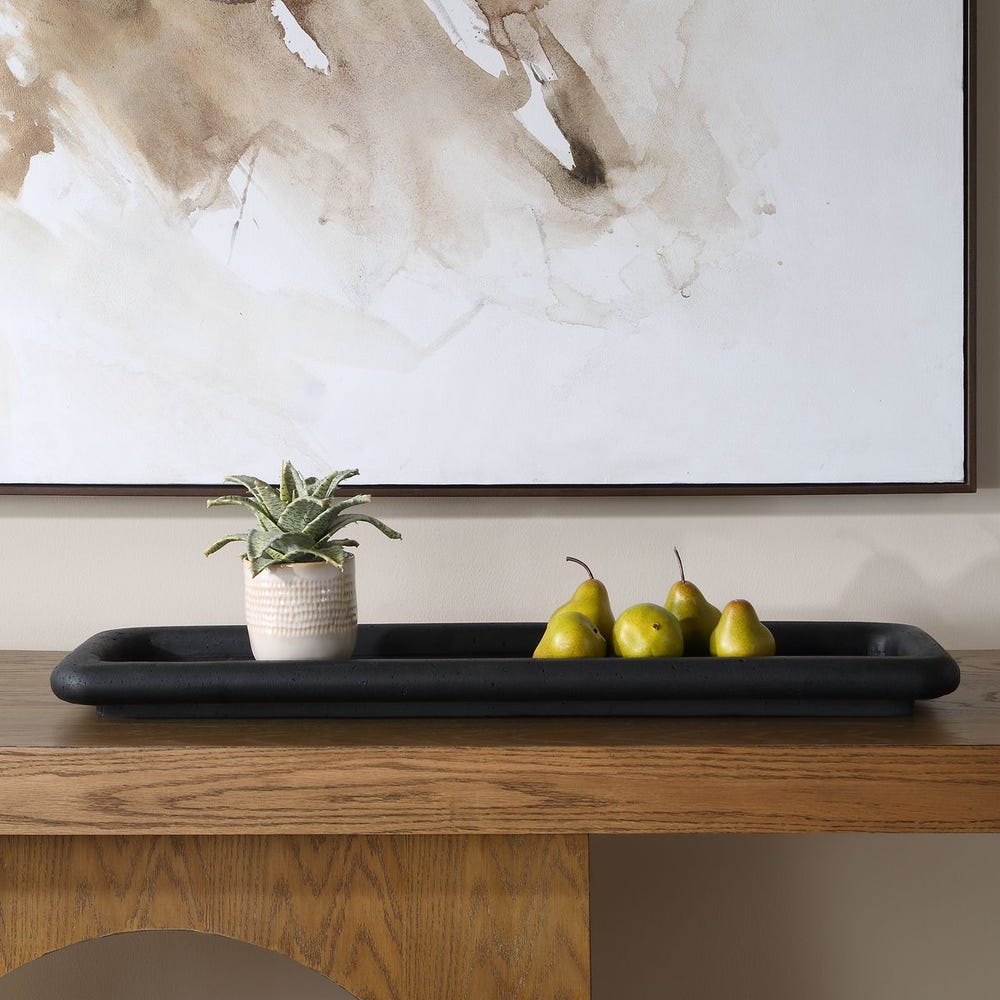 Uttermost Shadowline Indoor-Outdoor Black Tray