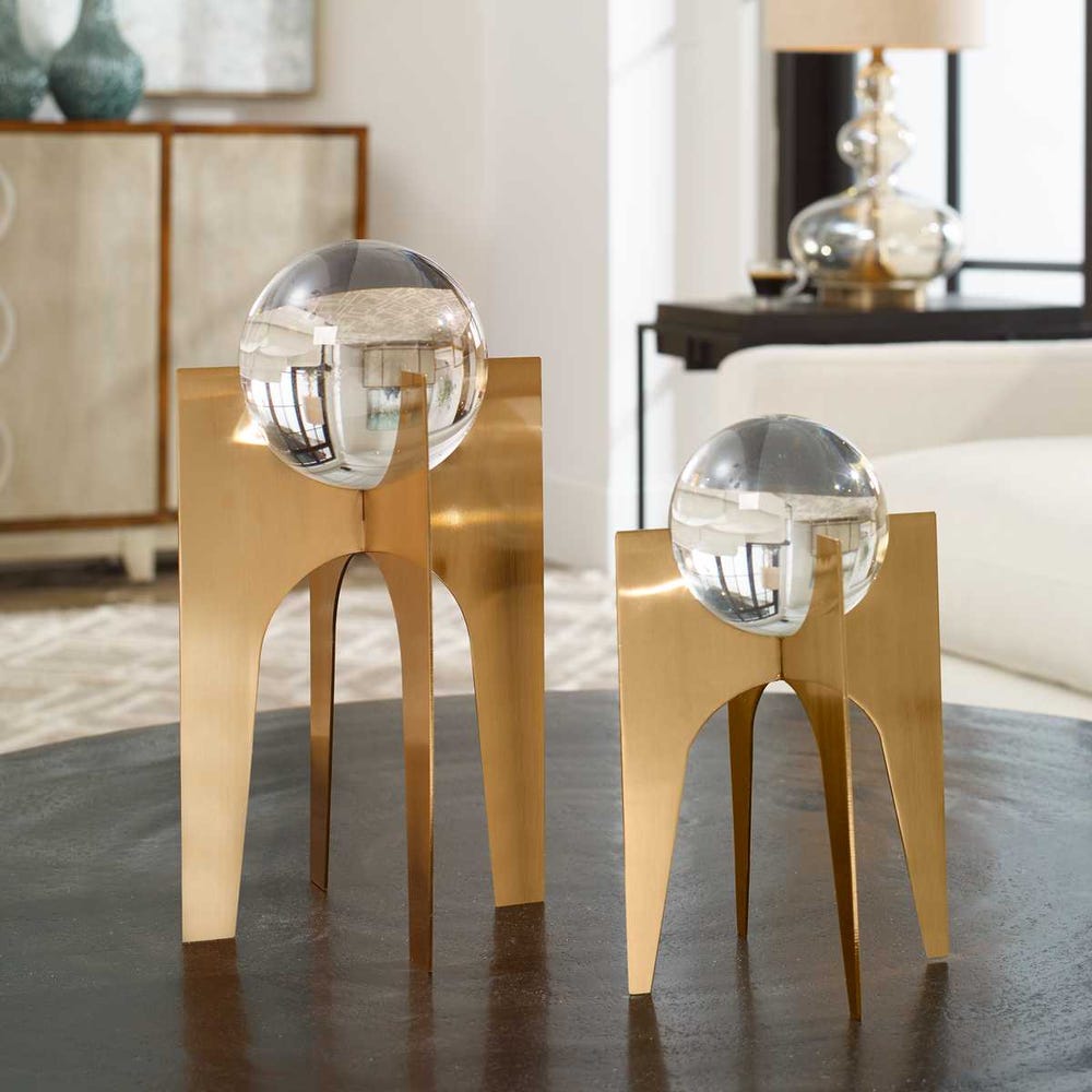 Ellianna Crystal Spheres - Set of 2 by Uttermost