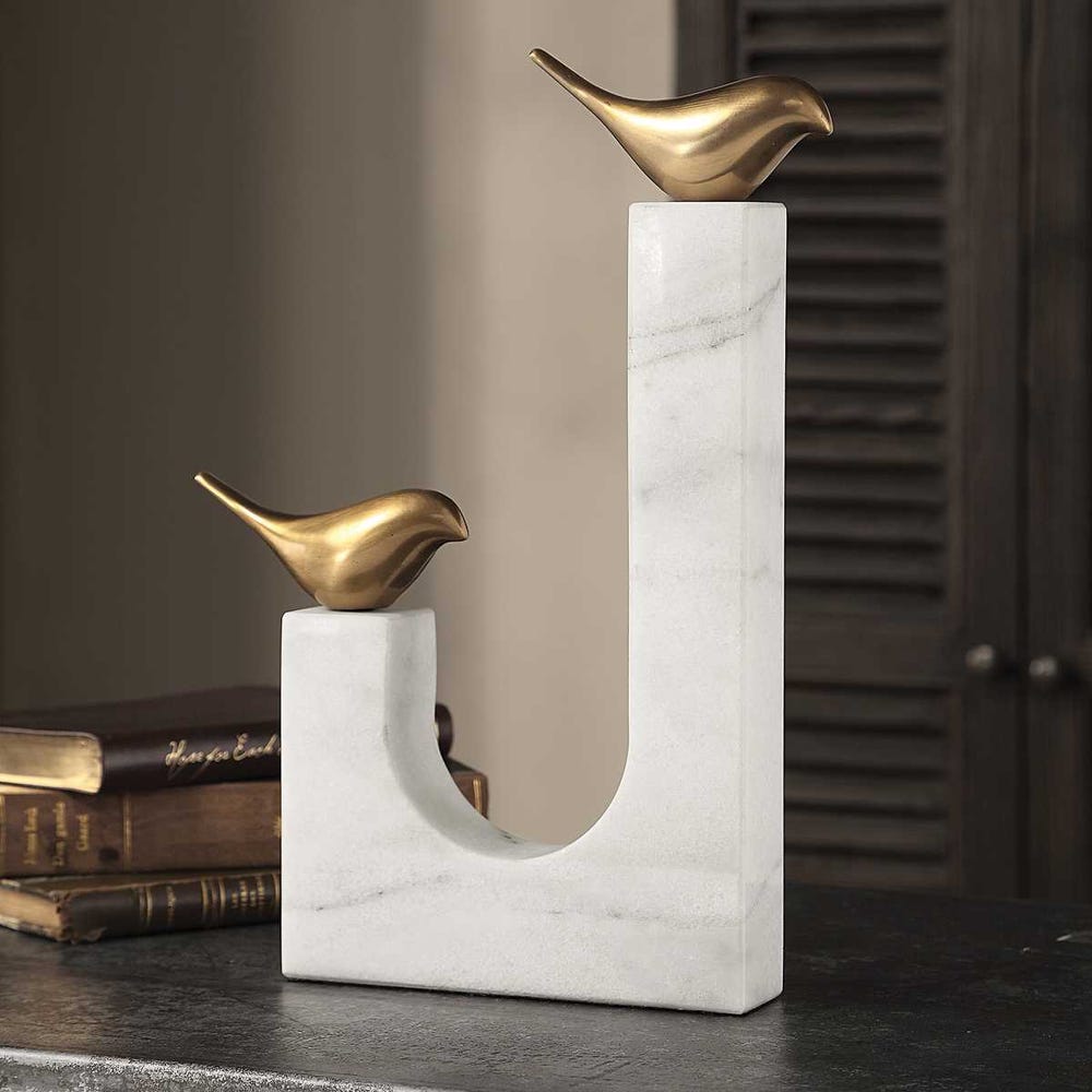 Uttermost Songbirds Brass Sculpture by Uttermost