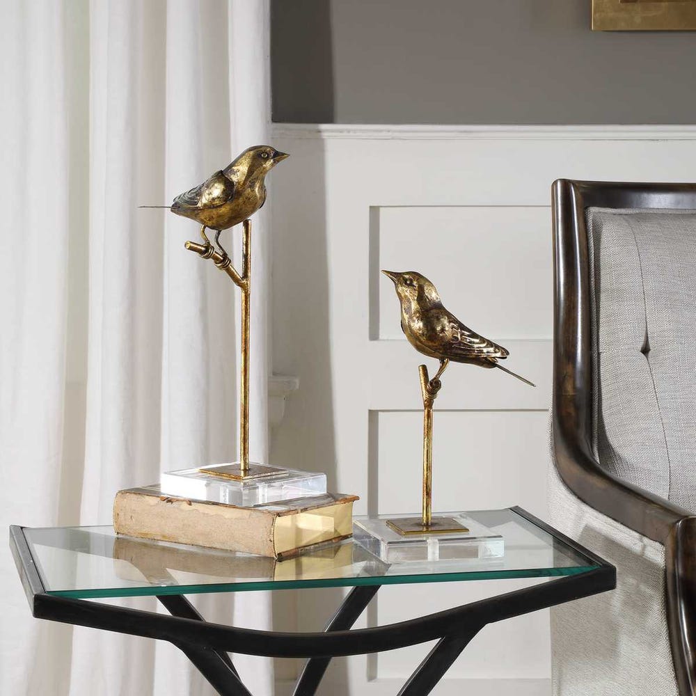 Uttermost Passerines Bird Sculptures - Set of 2 by Uttermost