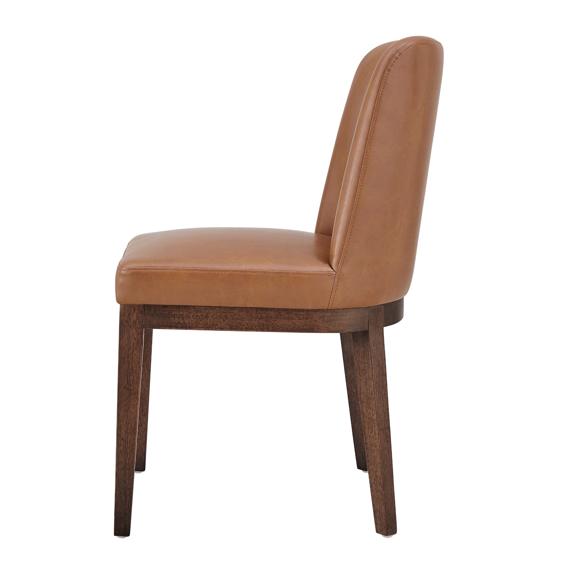 Cayden Faux Leather Borneo Chocolate Dining Side Chair - Set of 2