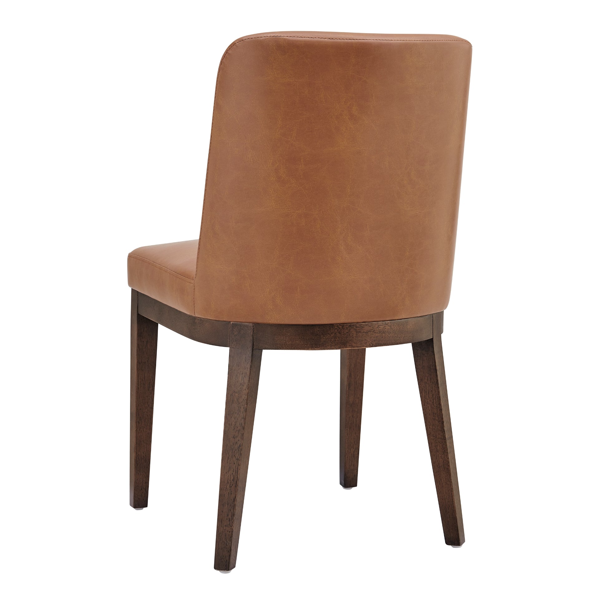 Cayden Faux Leather Borneo Chocolate Dining Side Chair - Set of 2