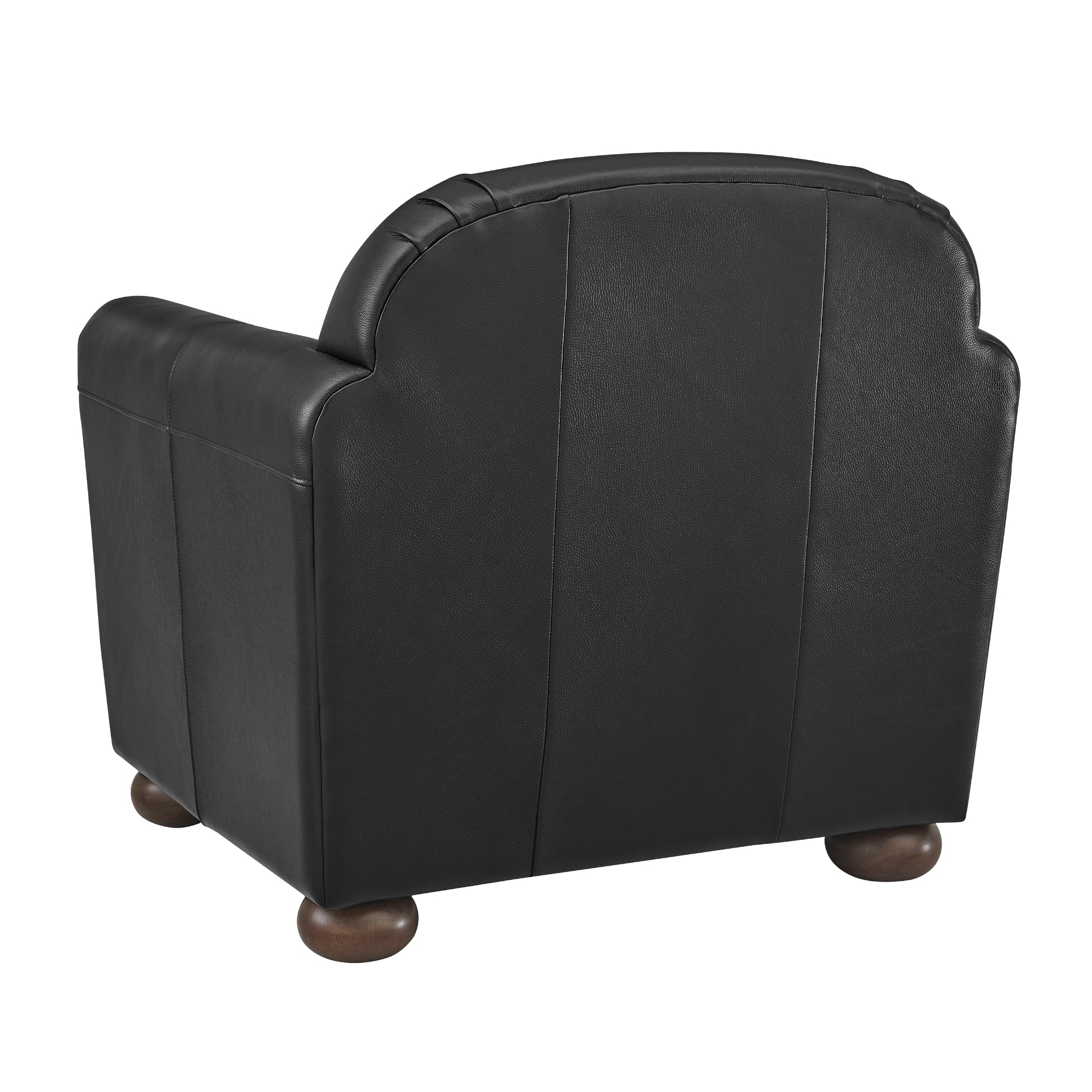 Grandora Top Grain Leather Accent Arm Chair