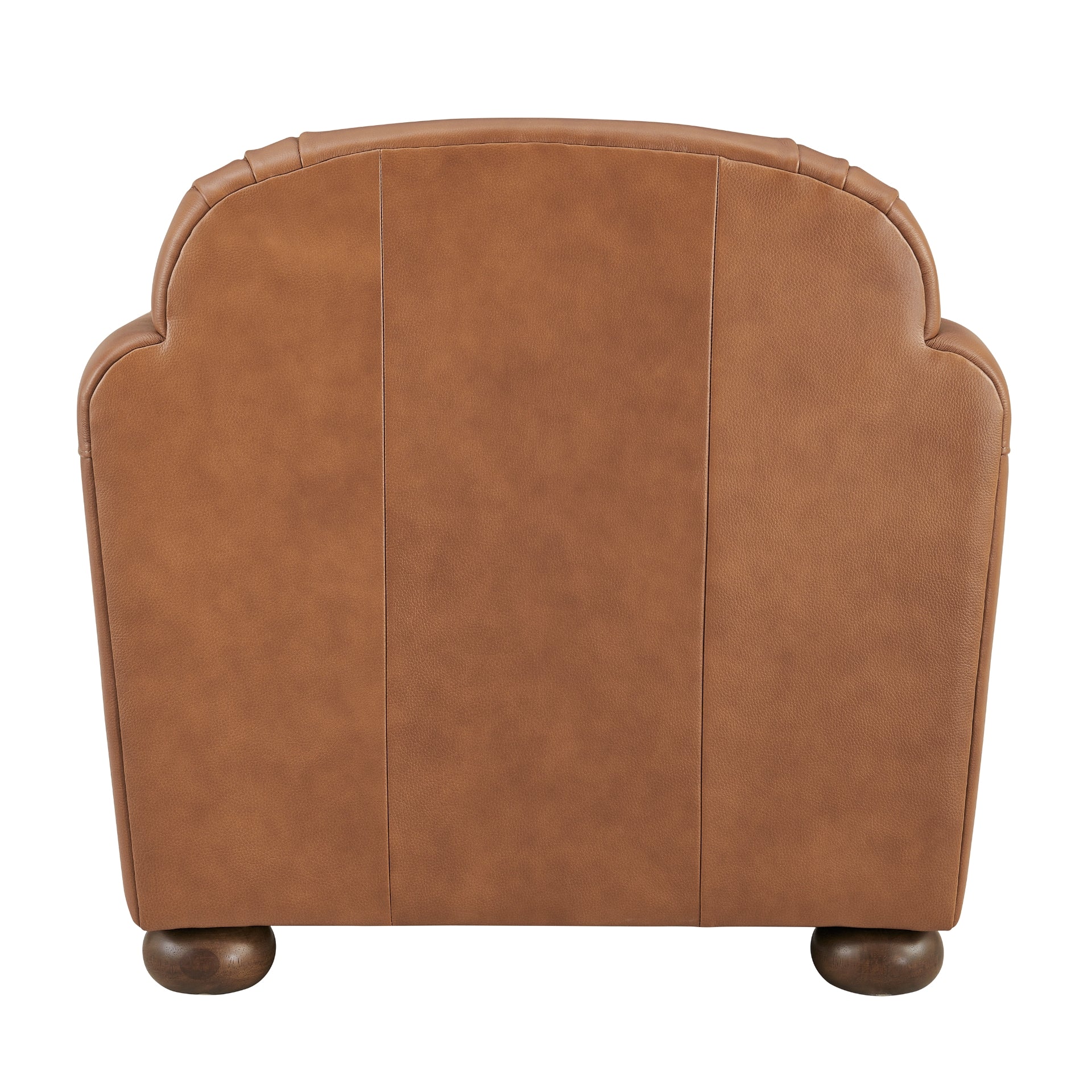 Grandora Top Grain Leather Accent Arm Chair