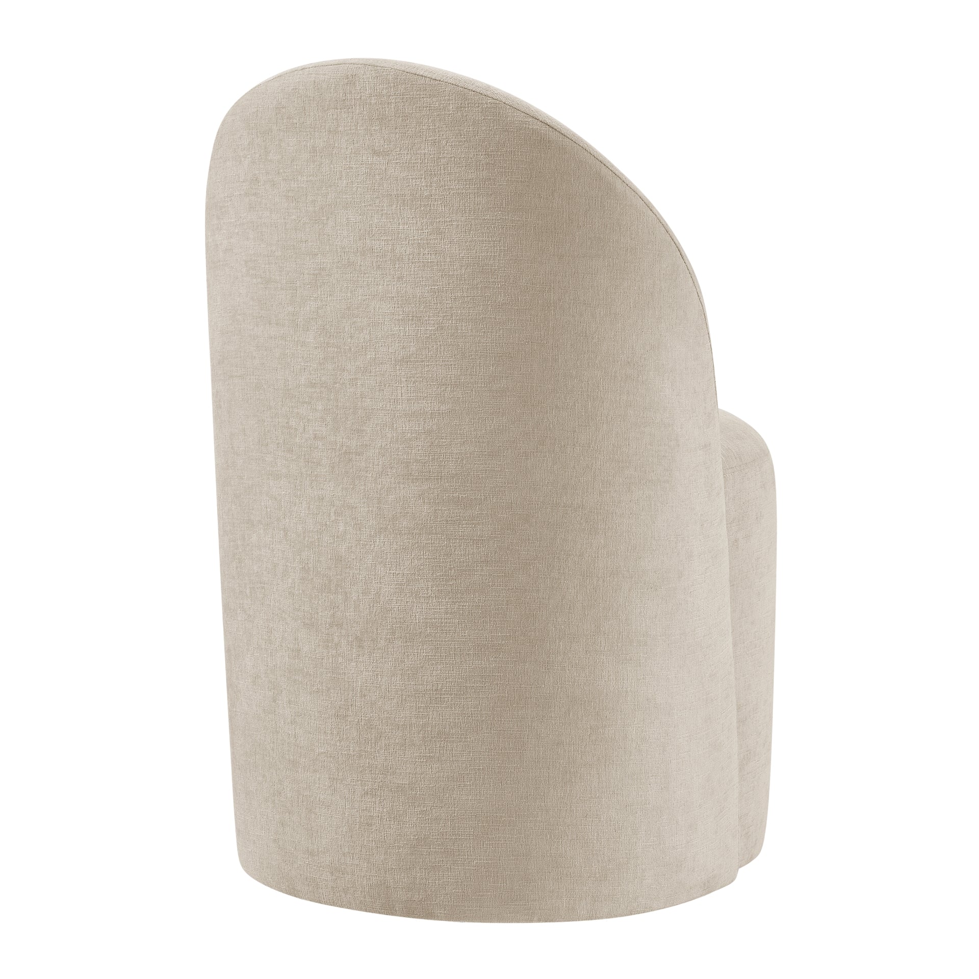 Cabrina Chenille Dining Side Chair with Casters