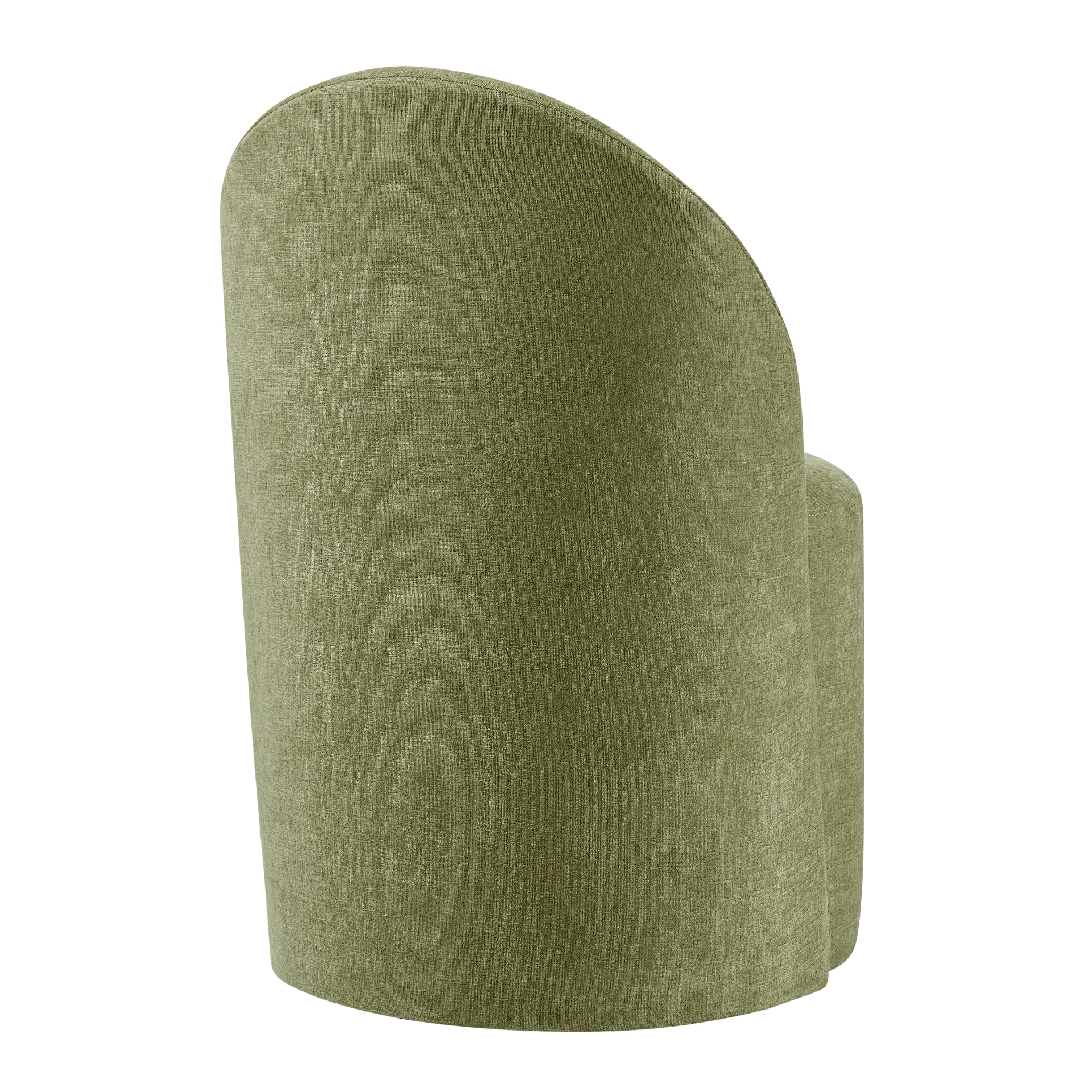 Cabrina Chenille Dining Side Chair with Casters