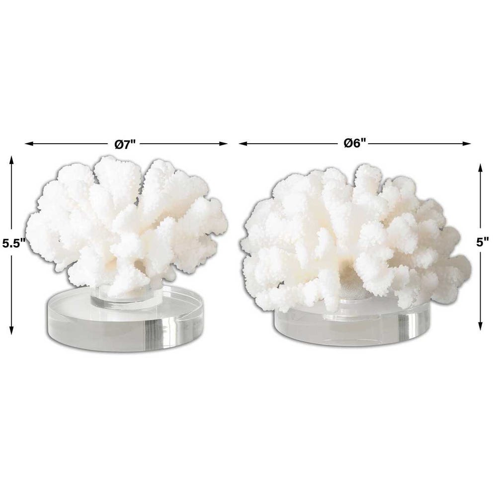 Uttermost Hard Coral Sculptures - Set of 2