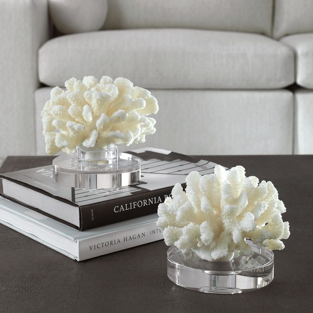 Uttermost Hard Coral Sculptures - Set of 2