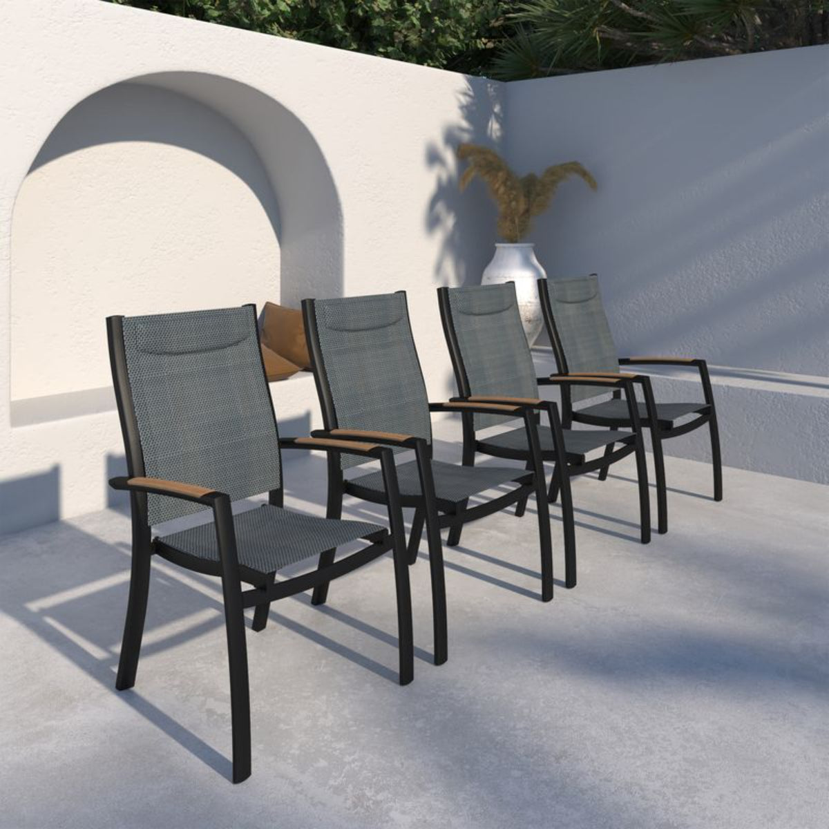 Panama Aluminium Stackable Dining Chair