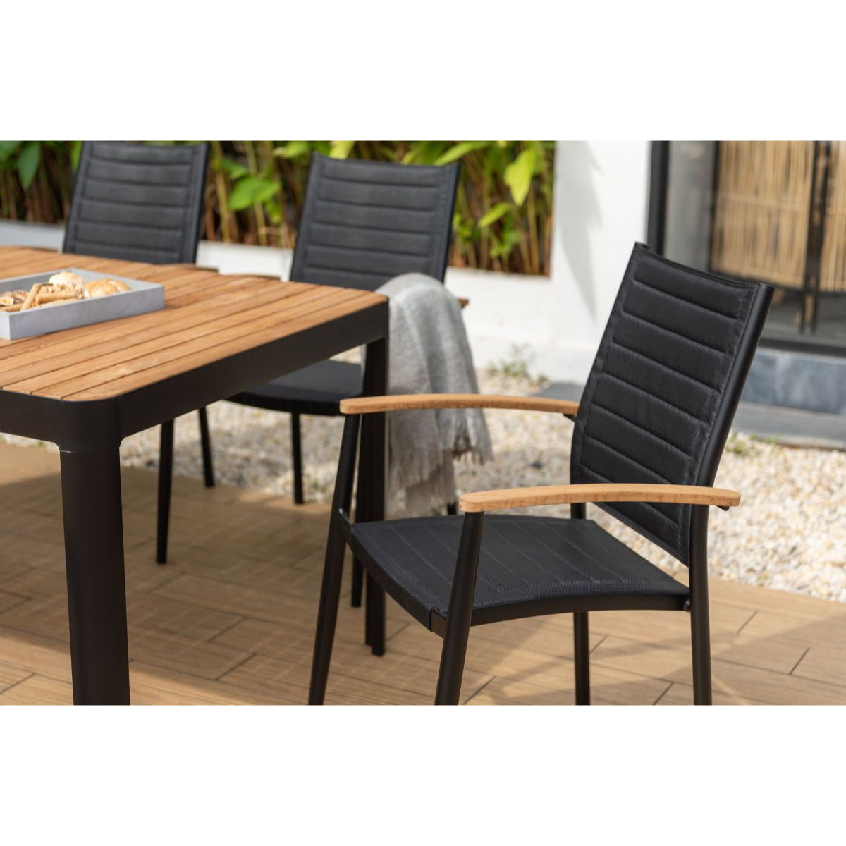 Portals Dark Lite Stacking Armchair