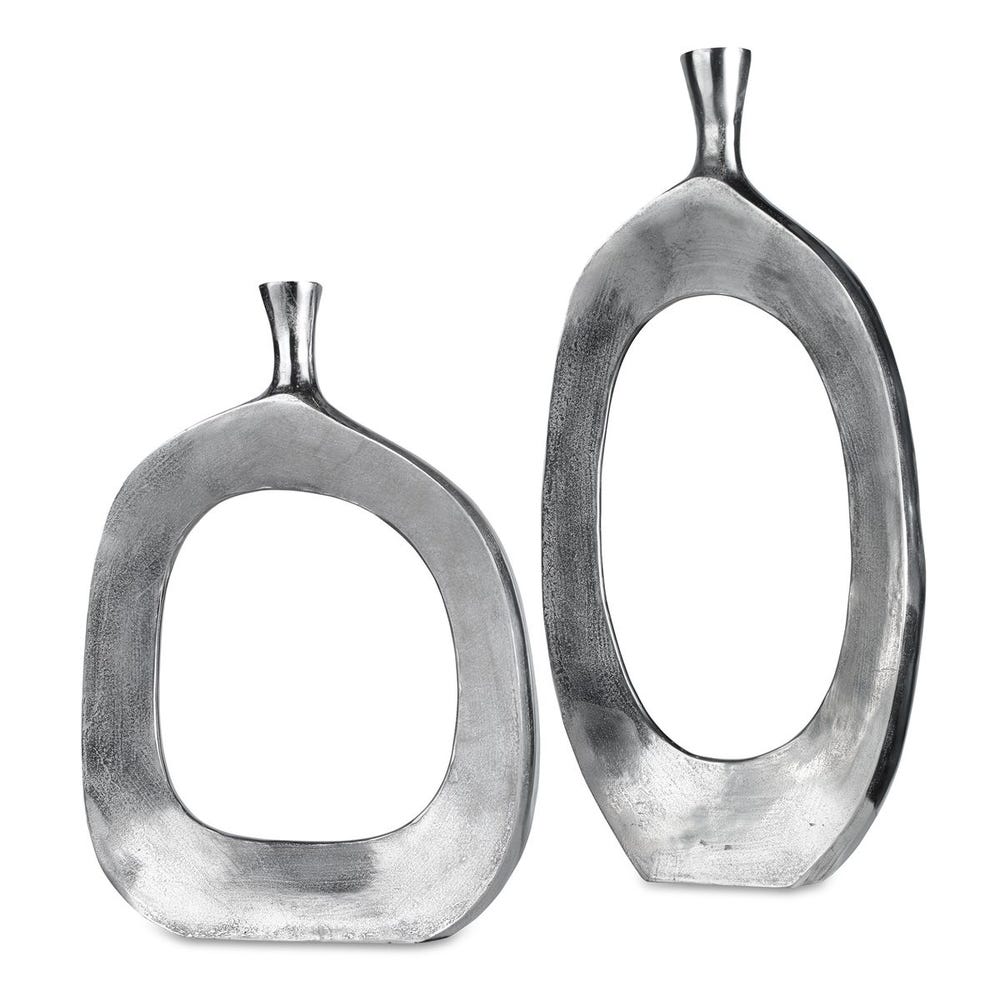 Cierra Aluminum Vases - Set of 2 by Uttermost