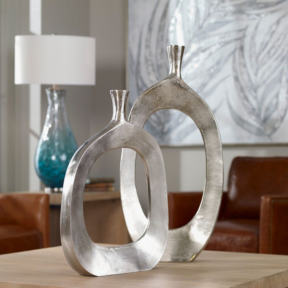 Cierra Aluminum Vases - Set of 2 by Uttermost