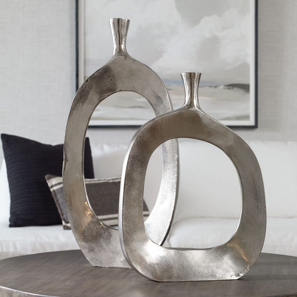 Cierra Aluminum Vases - Set of 2 by Uttermost
