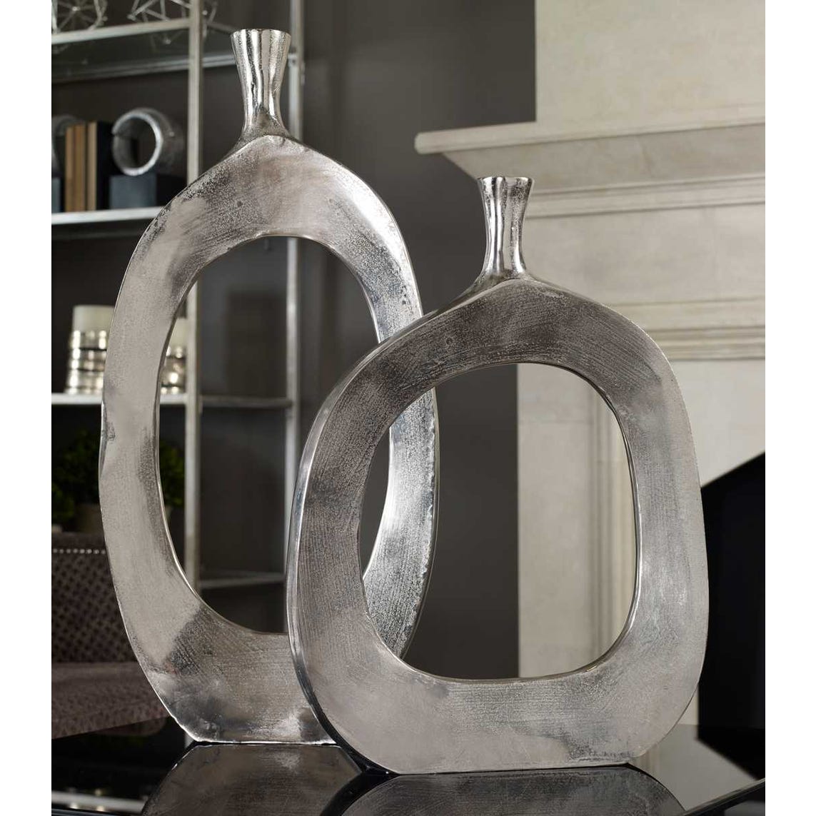 Cierra Aluminum Vases - Set of 2 by Uttermost