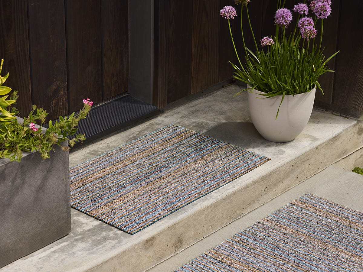 Skinny Stripe Shag Mat