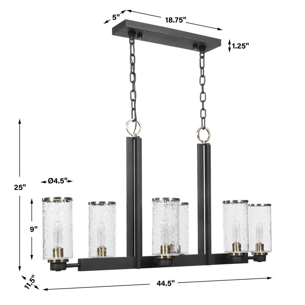 Uttermost Jarsdel 6 Light Industrial Island Light