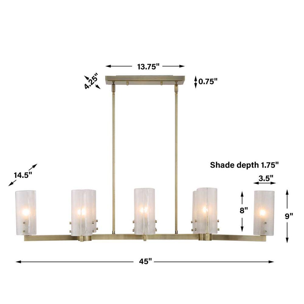 Uttermost Mistie 8 Light Linear Chandelier