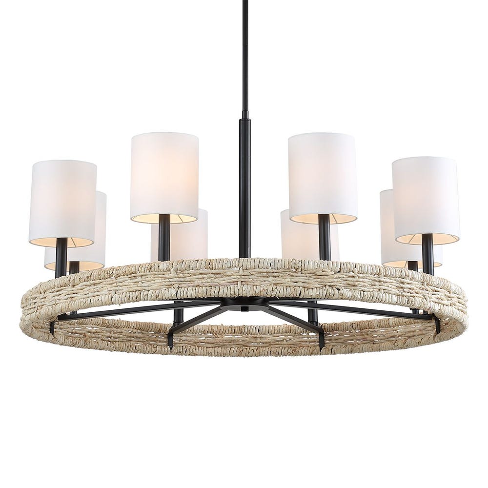 Uttermost Faiyam 8 Light Rattan Chandelier