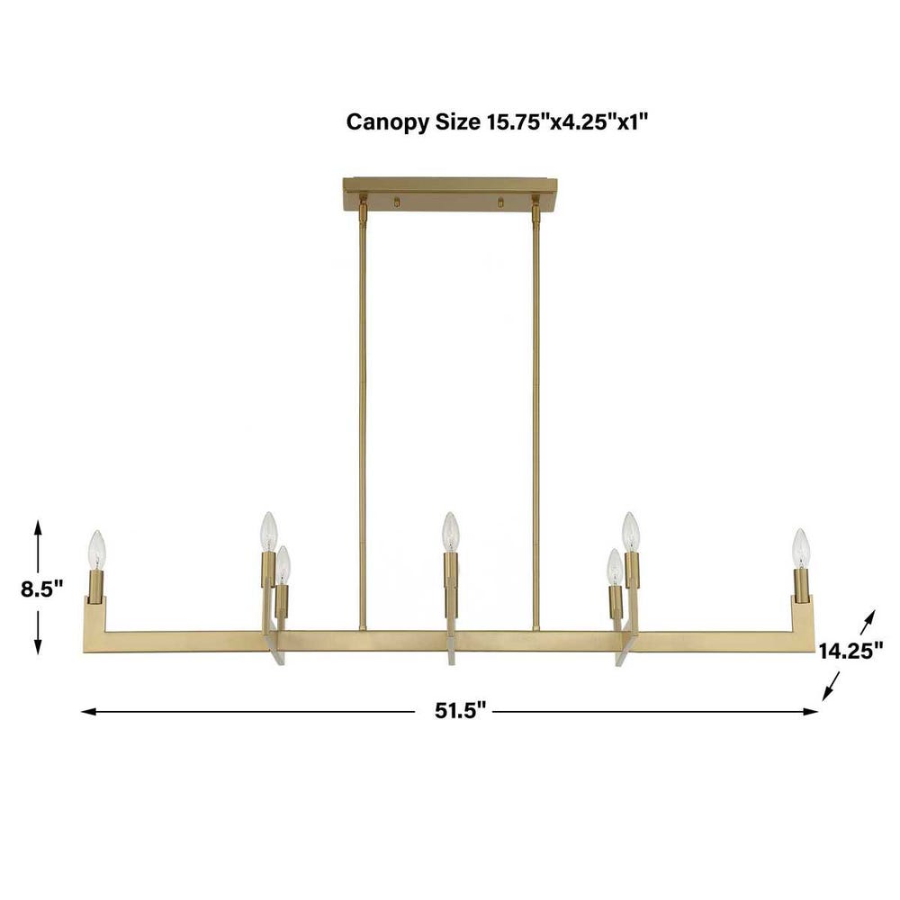 Uttermost Cordoba 8 Light Linear Chandelier