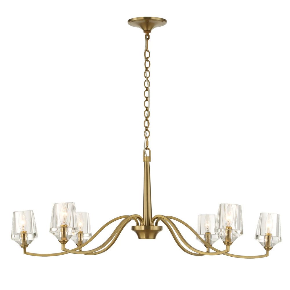 Uttermost Barcelona 6 Light Brass Chandelier