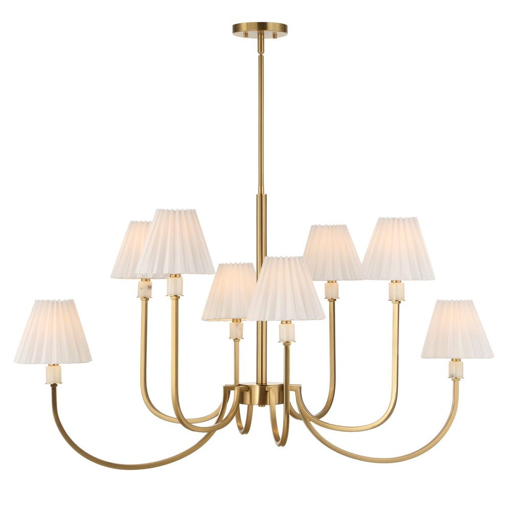 Uttermost Poppins 8 Light Brass Chandelier