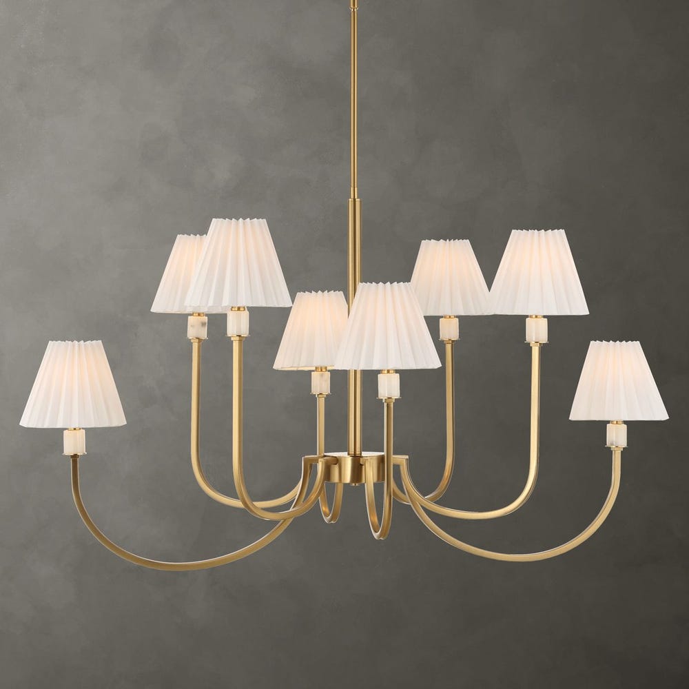 Uttermost Poppins 8 Light Brass Chandelier
