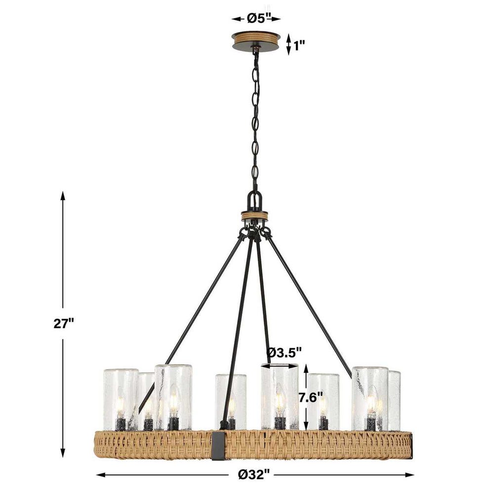 Uttermost Palm Royal 8 Light Indoor-Outdoor Chandelier