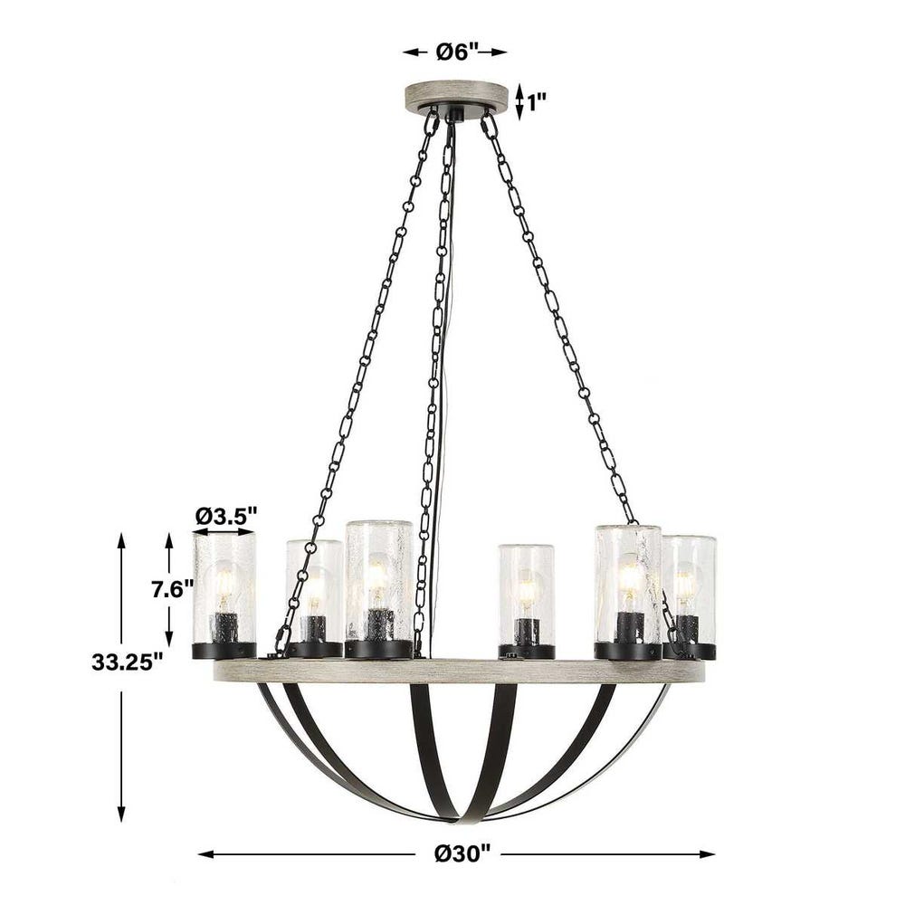 Uttermost Edgecomb 6 Light Indoor-Outdoor Chandelier