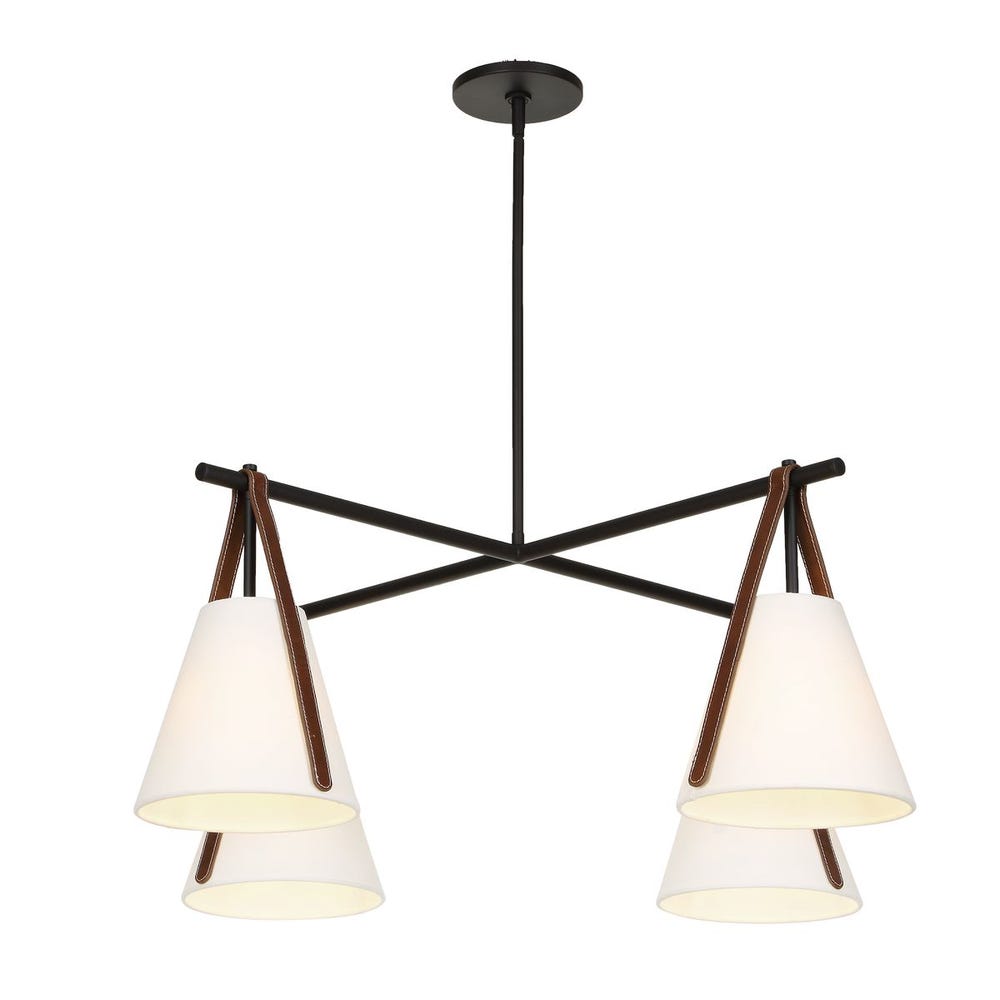 Uttermost Reins Accent Straps 4 Light Chandelier
