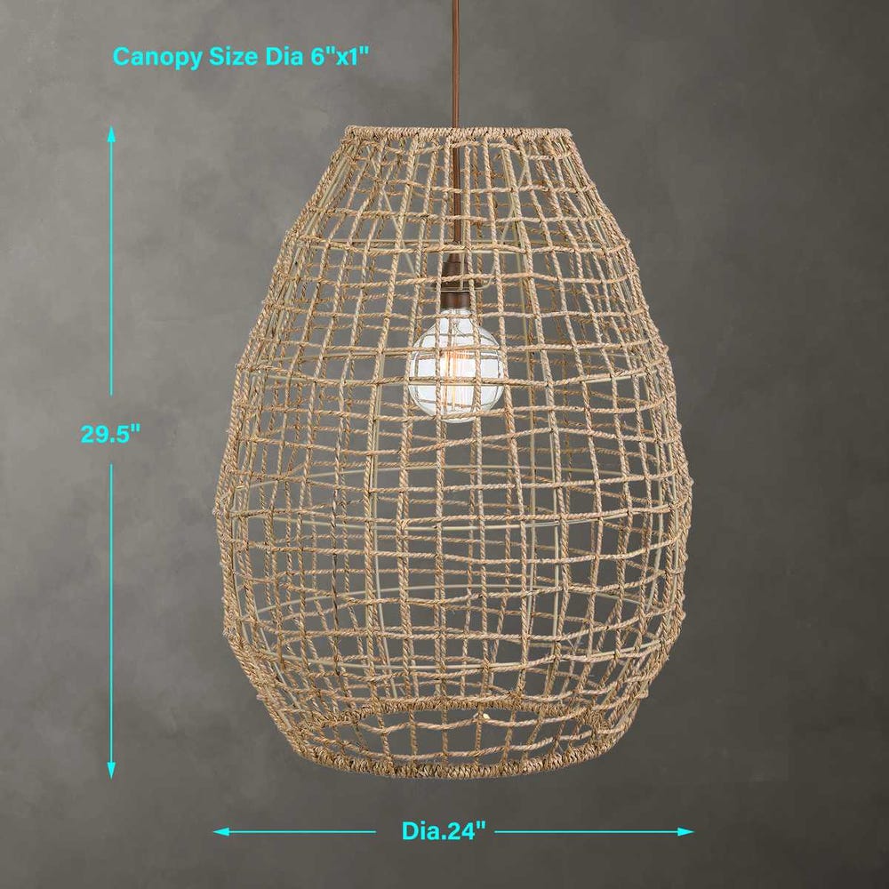 Uttermost Cross Weave 1 Light Pendant