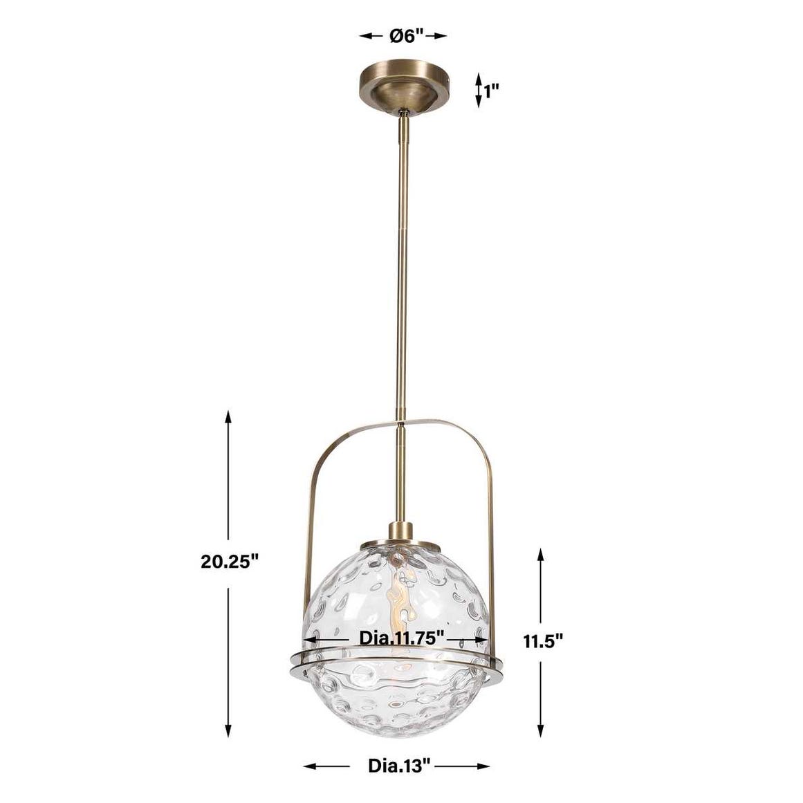 Uttermost Mimas 1 Light Globe Pendant
