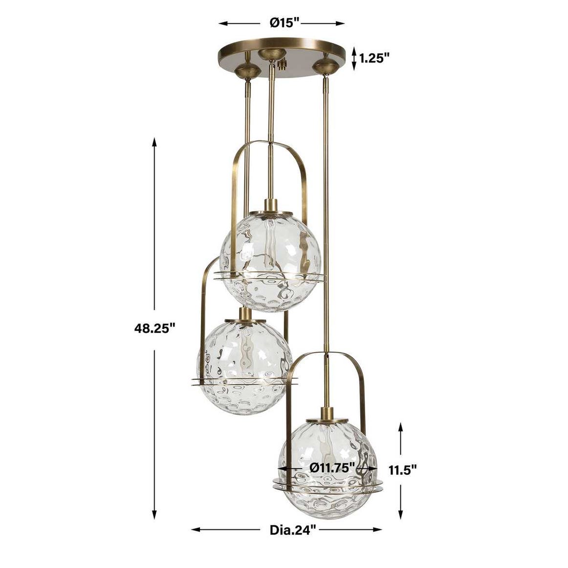 Uttermost Mimas 3 Light Cluster Pendant
