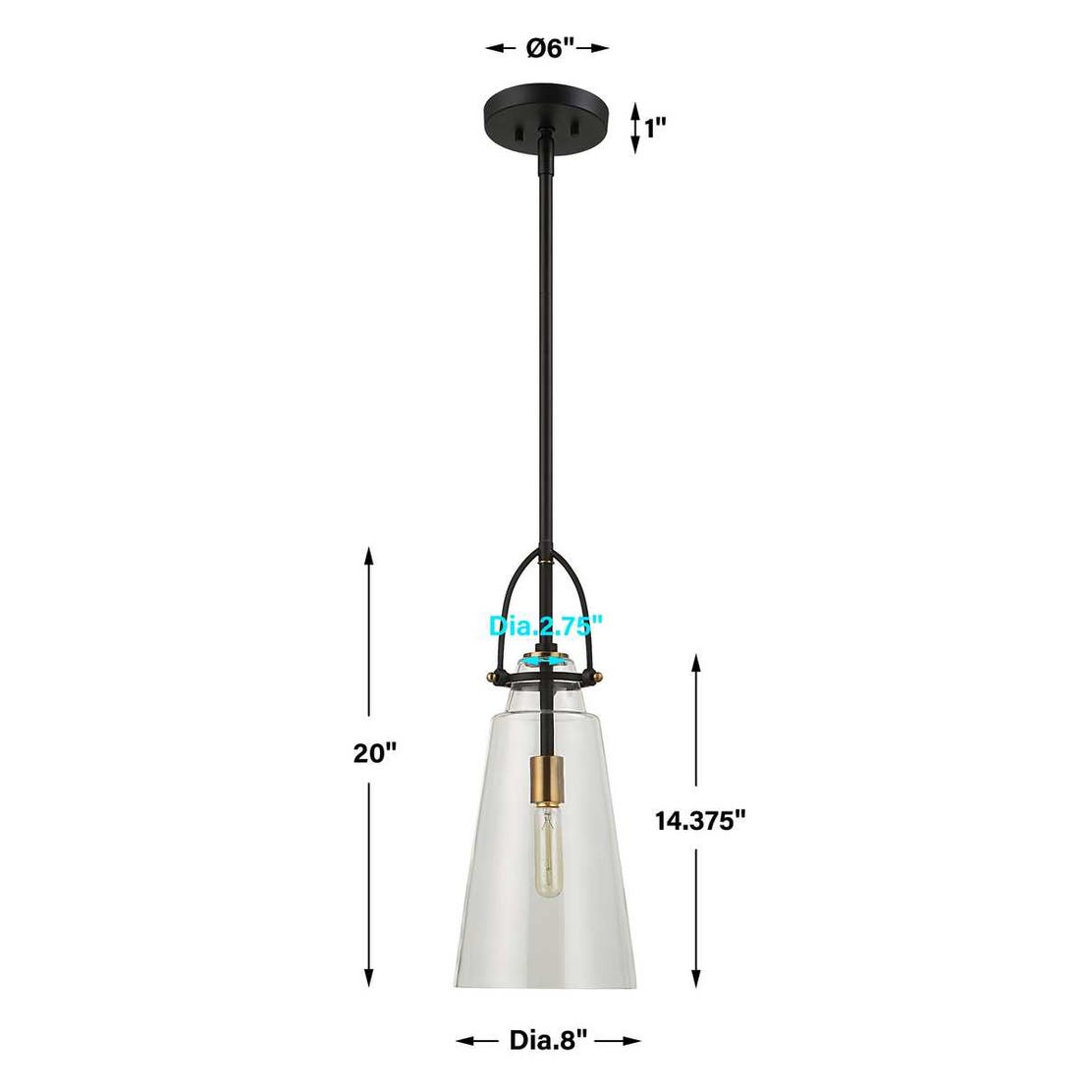 Uttermost Saugus Industrial 1 Light Pendant