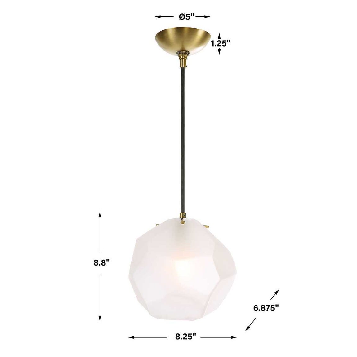 Uttermost Geodesic 1 Light Mini Pendant