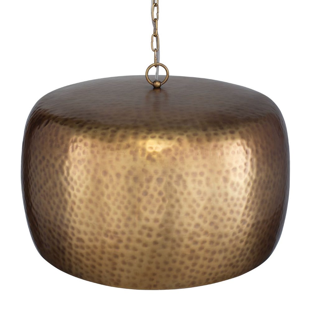 Uttermost Lemont Hammered Brass 1 Light Pendant by Uttermost