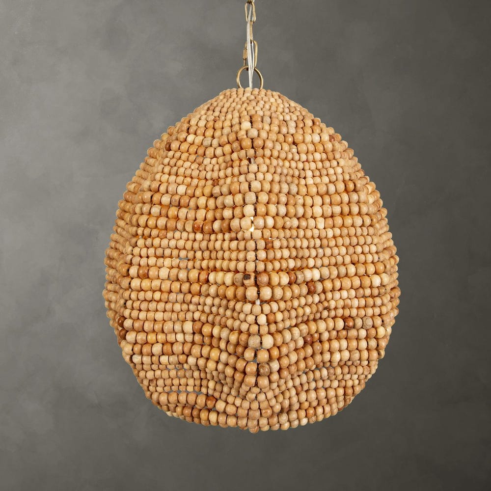 Uttermost Kauri 1 Light Wooden Bead Pendant