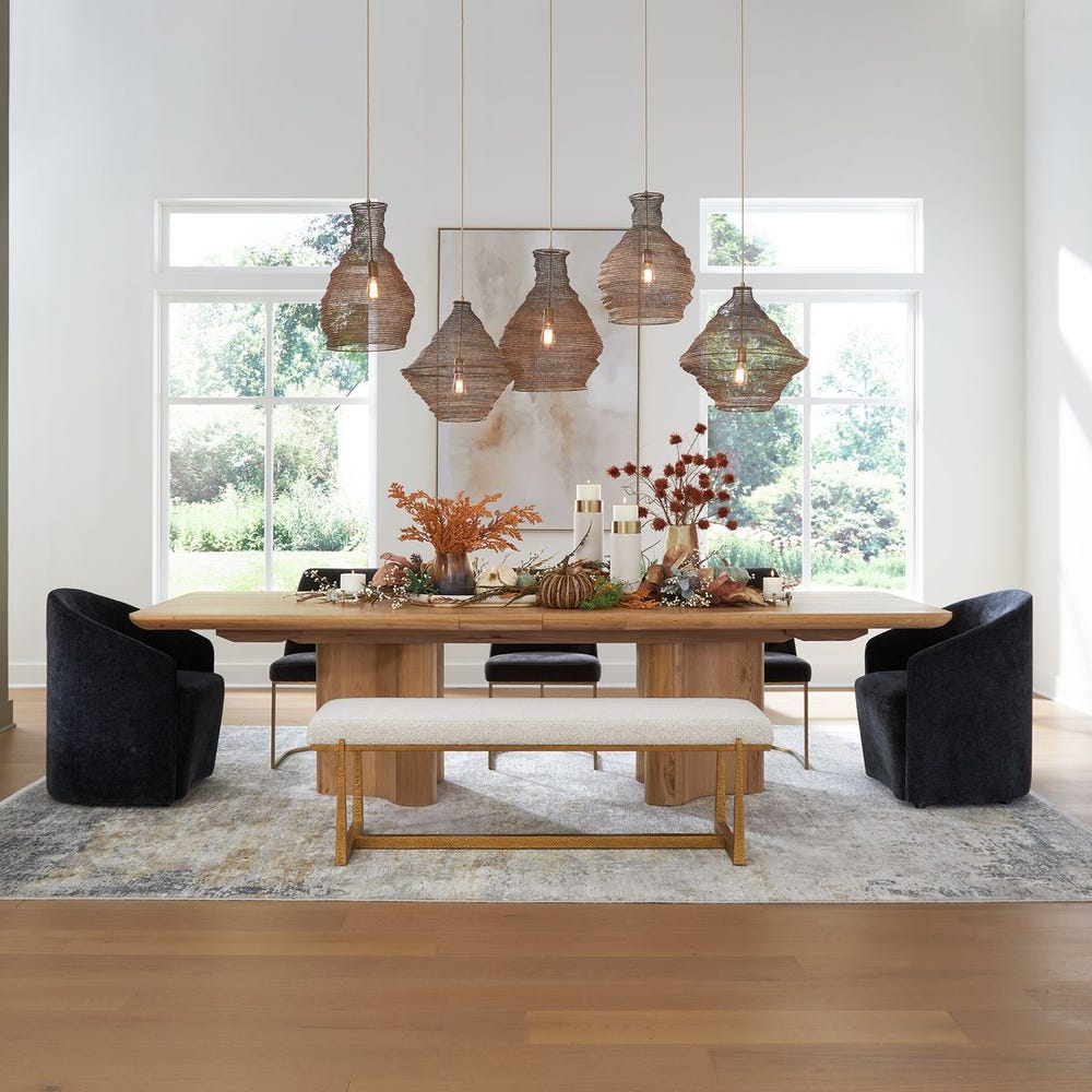 Uttermost Murmur Woven Brass 1 Light Pendant
