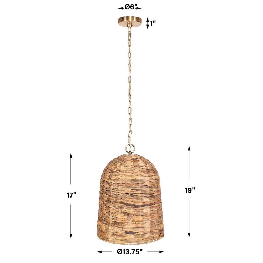 Uttermost Rotorua 1 Light Sea Grass Pendant
