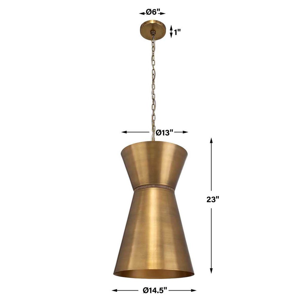 Uttermost Crocker Brass 1 Light Mini Pendant