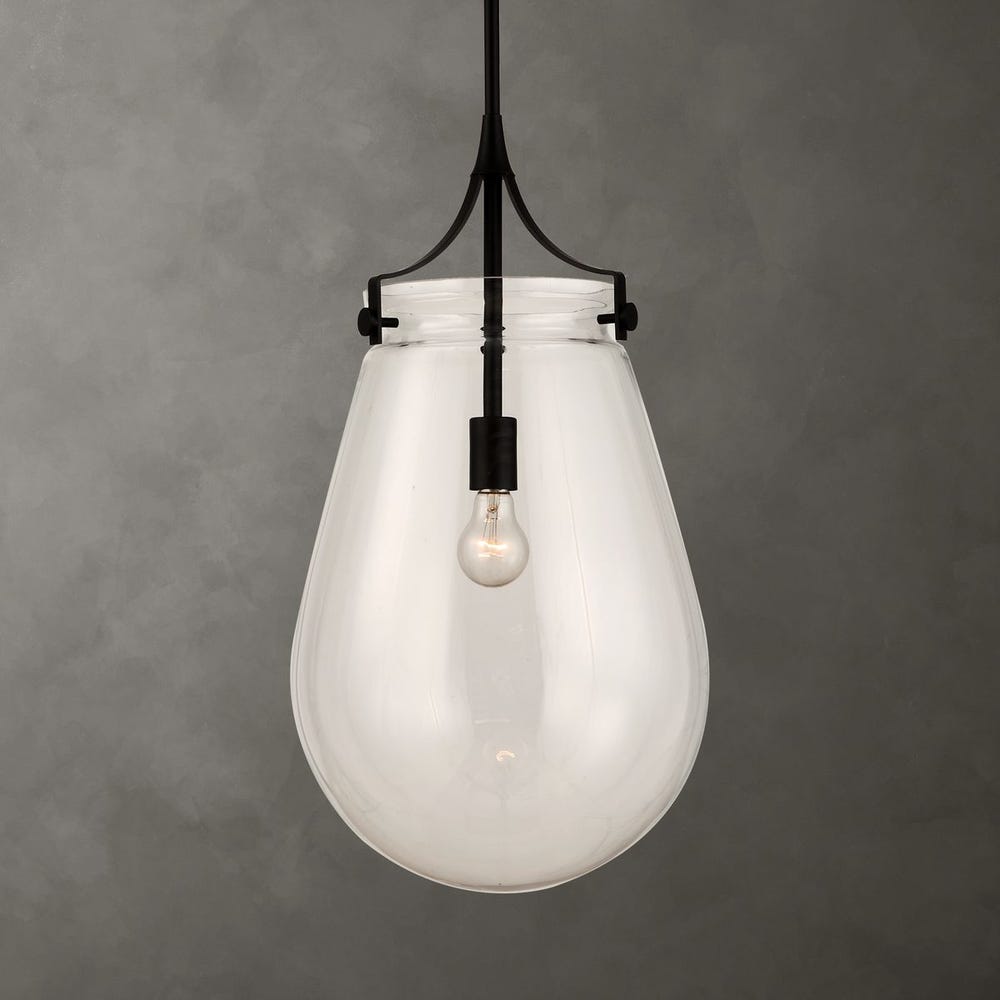 Uttermost Dewdrop 1 Light Glass Shade Pendant
