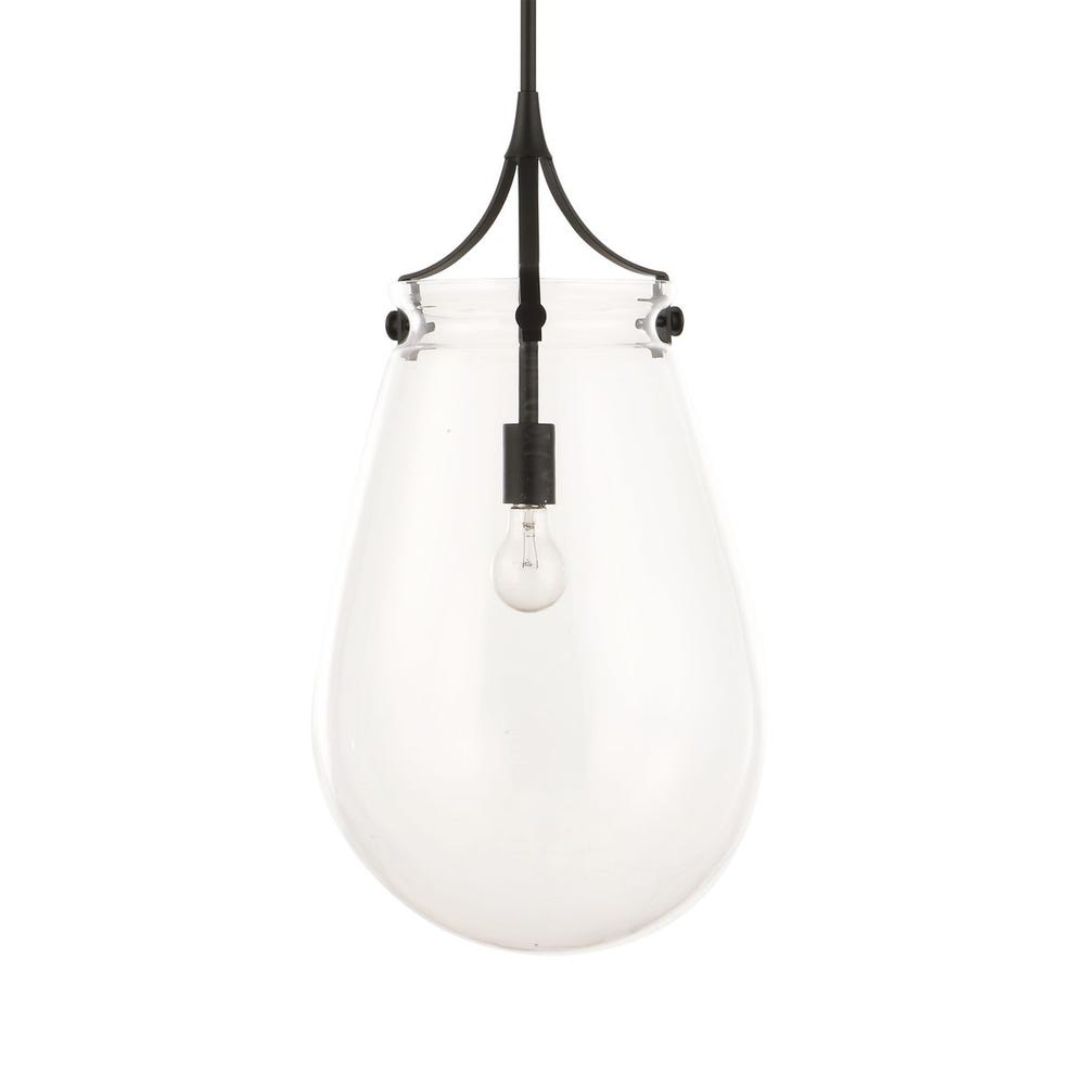 Uttermost Dewdrop 1 Light Glass Shade Pendant