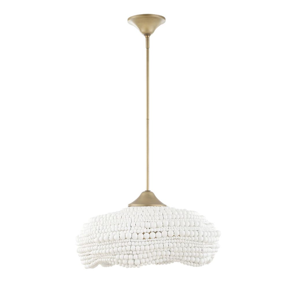 Uttermost Biddeford 5 Light White Beaded Pendant