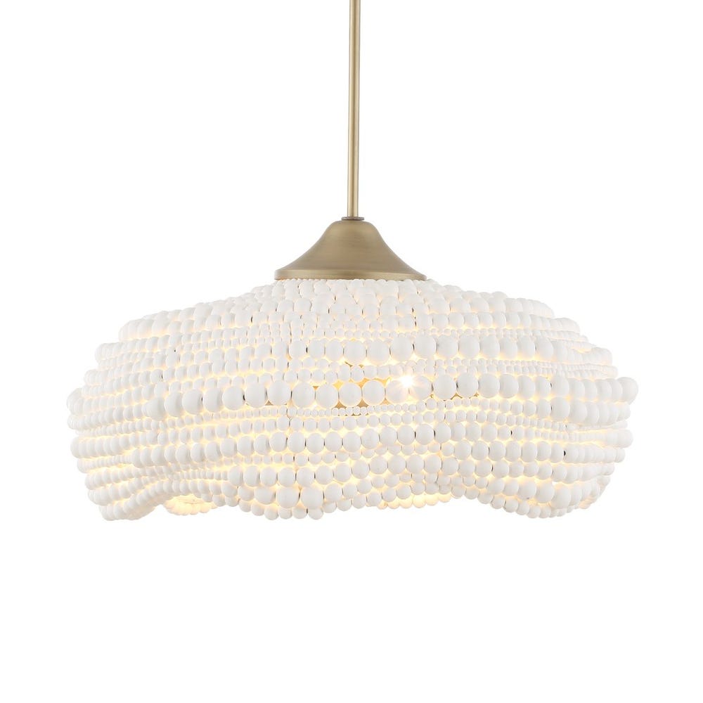 Uttermost Biddeford 5 Light White Beaded Pendant