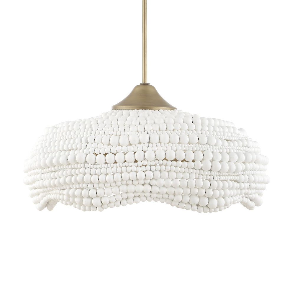 Uttermost Biddeford 5 Light White Beaded Pendant