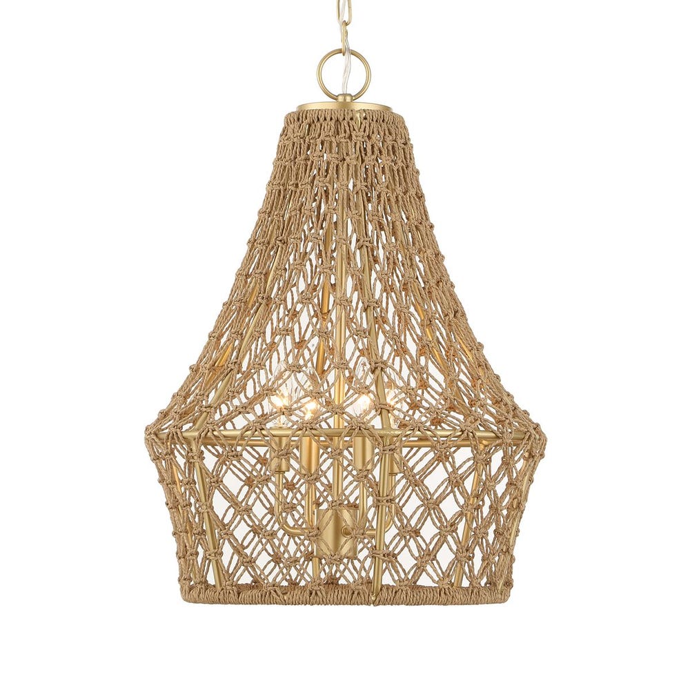Uttermost Macrame 4 Light Rope Pendant
