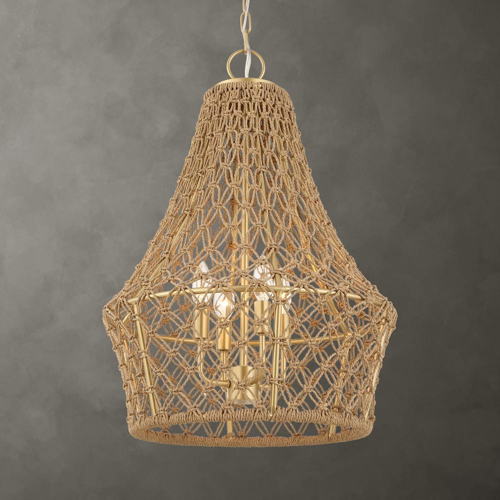 Uttermost Macrame 4 Light Rope Pendant